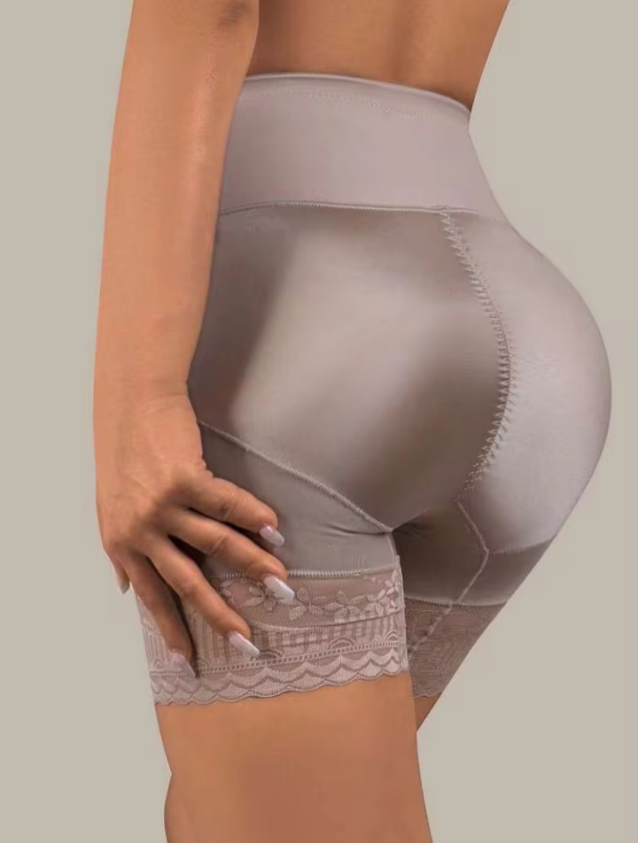 Women’s High Waist Tummy Control Shapewear Shorts – Thigh Slimming Body Shaper with Lace Trim